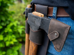 Leather Dual-Tool Holder Set - Set-AX1/AX2 – AX1 Axe + AX2 Adze + S-AX1/AX2