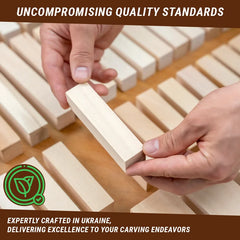 Set of Basswood Carving Blocks for Wood Carving – 12 pcs – BW12