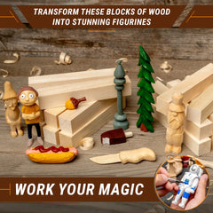 Set of Basswood Carving Blocks for Wood Carving – 16 pcs – BW16