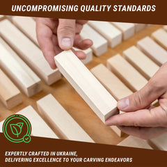 Set of Basswood Carving Blocks for Wood Carving – 18 pcs – BW18