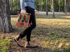 Leather Beer Carrier 6-Pack Bottle Caddy – LC_BH6