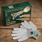 Celtic Spoon Carving Kit – DIY Carving Kit with Safety Gloves in size S