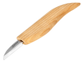 Small knife with a wooden handle on a white background
