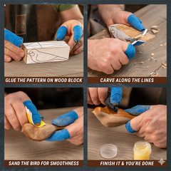 Comfort Bird & Celtic Spoon DIY Set - Beginner Woodcarving Kits