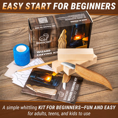 Wizard Starter Bundle – DIY Carving Kit with Safety Gloves in size S