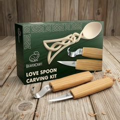 Comfort Bird & Celtic Spoon DIY Set - Beginner Woodcarving Kits