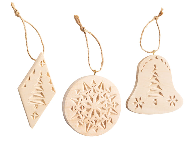 Christmas Ornaments Carving Kit – Complete Starter Chip Carving Kit for Beginners & Kids – DIY_Christmas