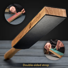 Dual-Sided Leather Paddle Strop & Polishing Compound – LS6P1