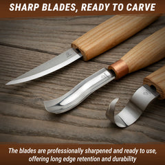 Complete Spoon Carving Tool Set – Wood Carving Set for Beginners and Pros – S14m
