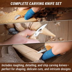 Starter Wood Carving Knife Set for Chip Carving and Whittling - S15