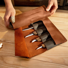 Deluxe Wood Carving Set With Walnut Handles – S18X