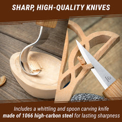 Celtic Spoon Carving Kit – DIY Carving Kit with Safety Gloves in size S