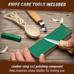 Celtic Spoon Carving Kit – DIY Carving Kit with Safety Gloves in size S
