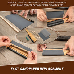Dual-Sided Leather Paddle Strop for Hook Knives & Gouges – LS5P1