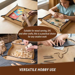Hobby Work Mat – Wood Chip Catcher for Carving & Crafts