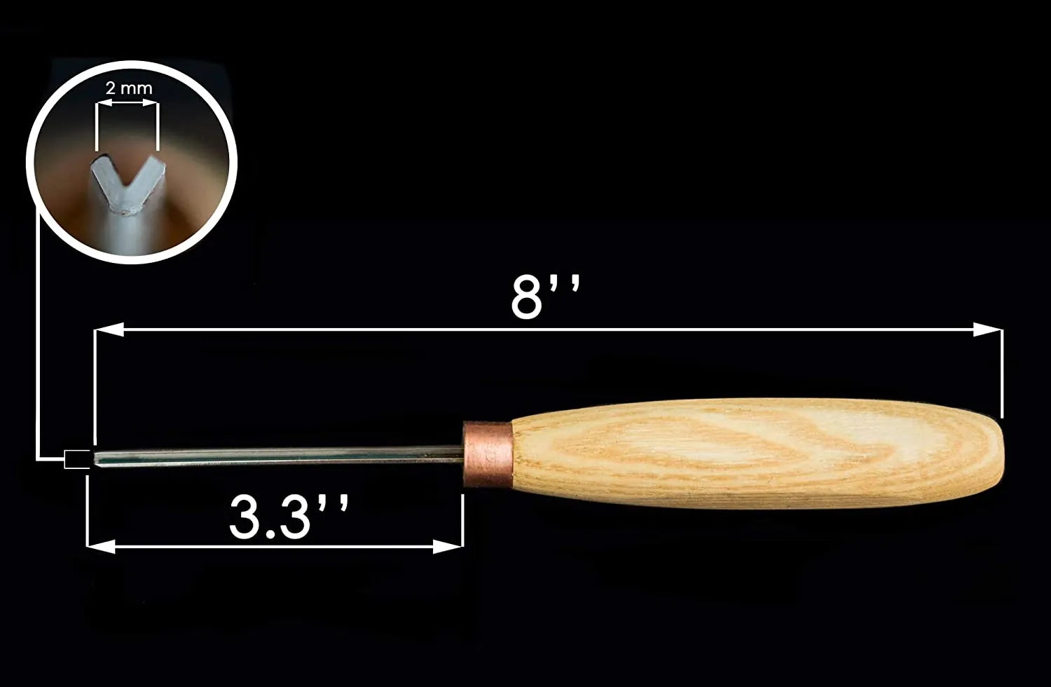 V-profile small angle chisel