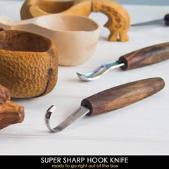 Premium Spoon Carving Set With Walnut Handles - S14X
