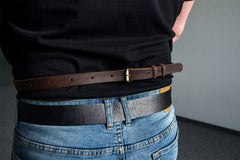 Adjustable Brown Leather Wood Carving Apron – Durable Workshop & Craft Work Apron / AP2X
