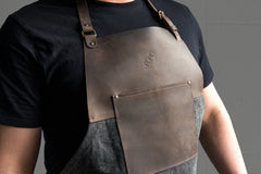 Adjustable Canvas & Leather Wood Carving Apron – Durable Workshop & Craft Work Apron / AP4