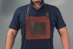 Adjustable Leather Carving Bib – Chest Protection Bib for Wood Carving / AP5