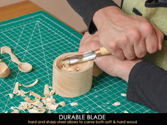 Compact Short Bent Wood Carving Gouge (Sweep #8) - K8A/14
