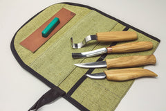 Spoon and Kuksa Carving Professional Set with Knives and Strop - S43