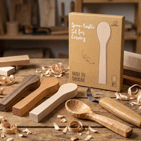 Spoon Carving Blanks Set (4 pcs) for Wood Carving – Mixed Wood (Elm, Walnut, Maple, Alder) – BB3