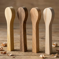 Spoon Carving Blanks Set (4 pcs) for Wood Carving – Mixed Wood (Basswood, Cherry, Mulberry, Walnut) – BB2