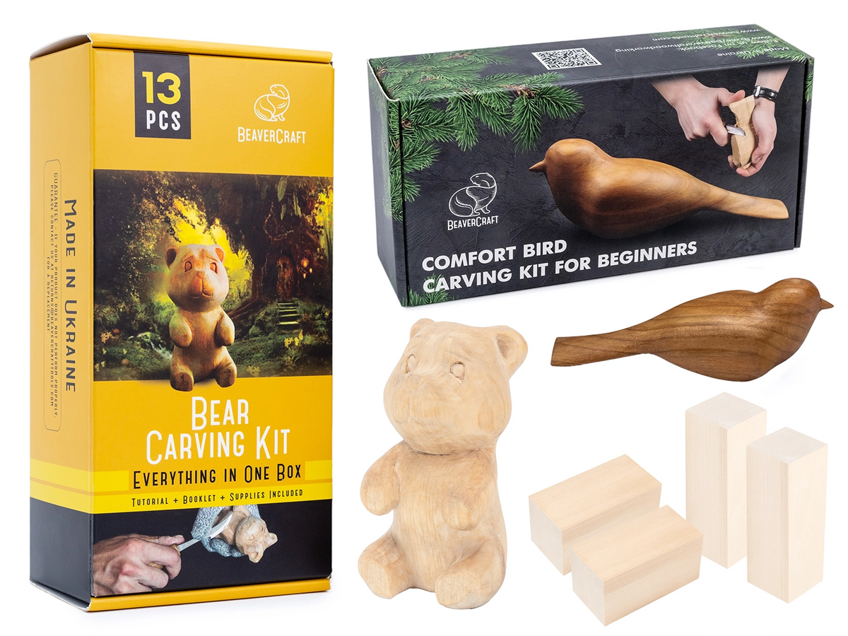 Bird & Bear Carving Set