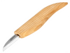 Small knife with a wooden handle on a white background