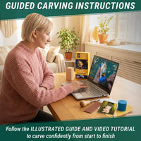 Bear Carving Kit – Complete Starter Whittling Kit for Beginners, Kids & Adults – DIY05