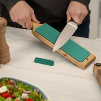 Leather Paddle Strop for Knife Sharpening – Double-Sided Leather Strop with Polishing Compound – LS1P1
