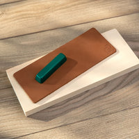 Leather Strop for Knife Sharpening – Double-Sided Leather Strop with Polishing Compound – LS2P1