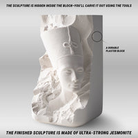 Nefertiti Sculpting Kit – Complete Starter Plaster Carving Kit – DIY_S_NEFERTITI