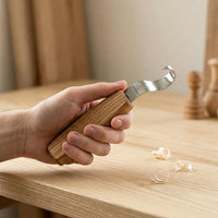 Left-Handed Spoon Carving Knife – Single Bevel Hook Knife – 25 mm – SK1L