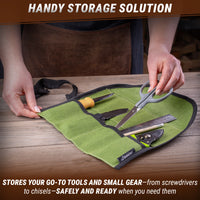 Tool Storage Roll – 4-Slot Canvas Roll-Up Tool Organizer – TR4