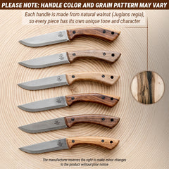 Carbon Steel Bushcraft Knife Walnut Handle with Leather Sheath – BSH1 Dune