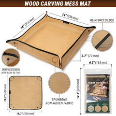 Hobby Work Mat – Wood Chip Catcher for Carving & Crafts