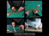 Leather Strop Kit for Knife Sharpening – Double-Sided Leather Strop with 3 Polishing Compounds – LS7P03