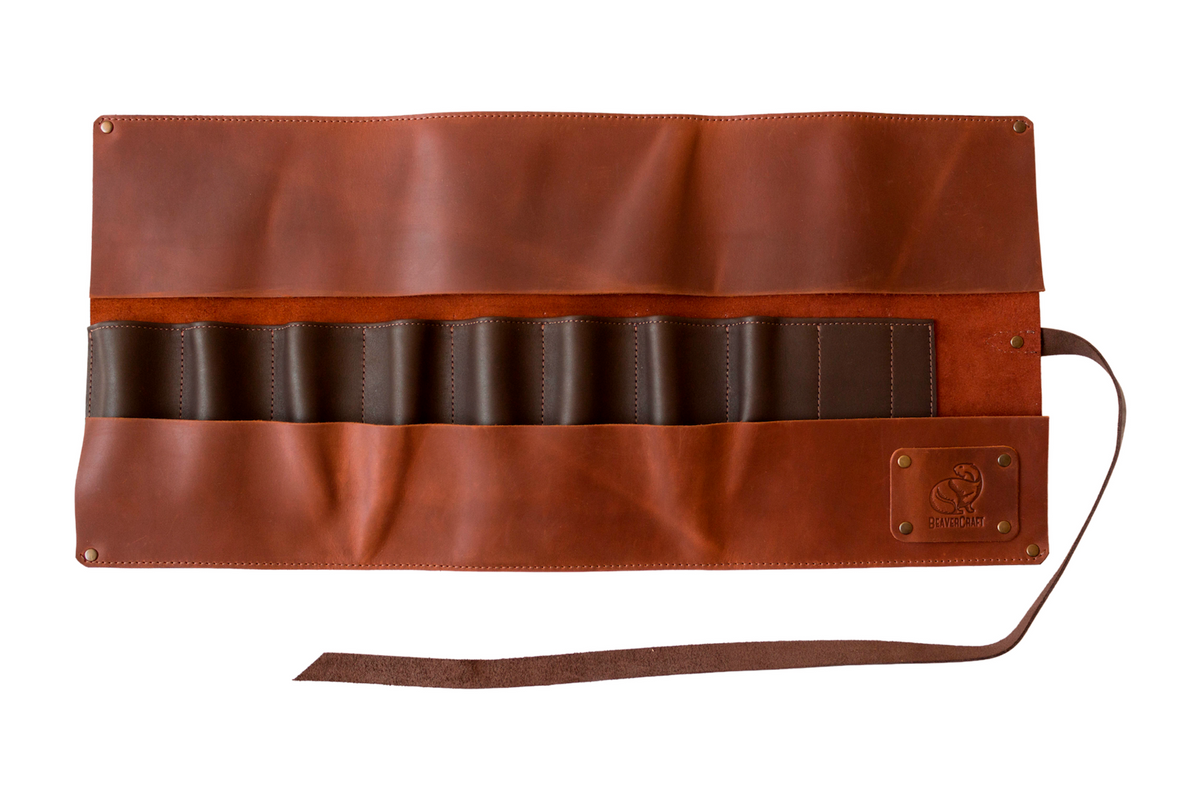 Leather Tool Storage Roll for 8 Tools - TR8X