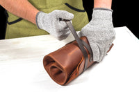Leather Tool Storage Roll – 8-Slot Leather Roll-Up Tool Organizer – TR8X