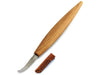 Open Curve Spoon Carving Knife with Leather Sheath - SK4S