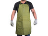 Adjustable Green Canvas Work Apron – Durable Workshop & Craft Apron / AP1