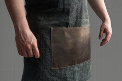 Adjustable Canvas & Leather Wood Carving Apron – Durable Workshop & Craft Work Apron / AP4