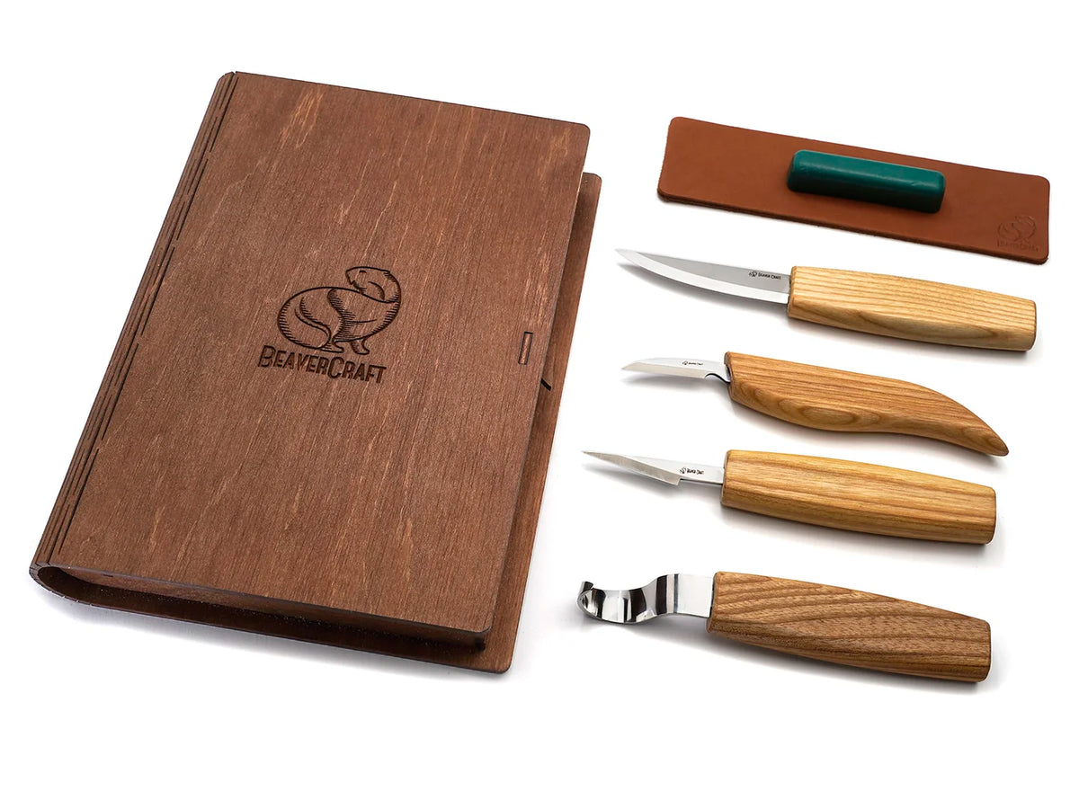 Set of 4 Knives in a Book Case (left-handed) - S09L book
