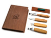 Spoon Carving Set of 4 Tools in a Book Case (Left-handed) - S19L book