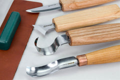 Spoon Carving Set of 4 Tools in a Book Case (Left-handed) - S19L book