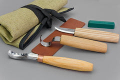 Left-Handed Spoon Carving Tool Set – Kuksa, Bowls & Hollow Carving Kit – S38L